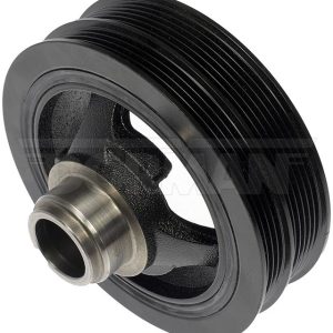 Dorman Harmonic Balancer, OE Solutions ™, 2-1/2 Inch Diameter, Serpentine, 8 Groove Pulley, Black, Cast Iron – 594-955