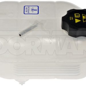 Dorman Coolant Reservoir, OE Solutions™, 1.1 Liter Capacity, White, Plastic, With Mounting Bracket and Black Spring Loaded Twist Cap – 603-378