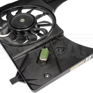 Dorman Radiator and Cooling Fan Assembly, OE Solutions™, 300 Millimeter Diameter, 13.6 Volt, Black, Plastic, Single Electric 11 Blade Fan – 620-192