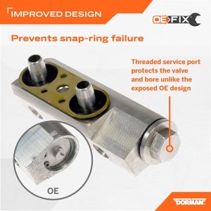 Dorman Transmission Oil Cooler Bypass Valve, OE Solutions ™, 2 Inlet/ 2 Outlet Port, 3/8 Inch Port Diameter – 624-650