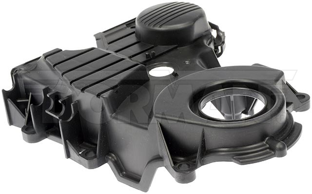 Dorman Timing Cover, OE Solutions™, 11 Inch Length, Black, Plastic, With Inlet/Outlet Gasket/ 2 Studs/ 3 Nuts – 635-156