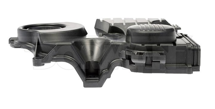 Dorman Timing Cover, OE Solutions™, 11 Inch Length, Black, Plastic, With Inlet/Outlet Gasket/ 2 Studs/ 3 Nuts – 635-156