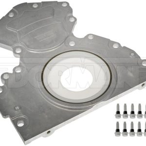 Dorman Rear Main Seal Cover, OE Solutions™, Steel, 11 Inch Length X 10 Inch Width X 0.66 Inch Thickness, With 12 Bolts – 635-786