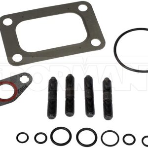 Dorman Turbocharger Installation Kit, OE Solutions™, With 4 Steel 2 Inch Bolts/ 1 Inlet Gasket/ 1 Flange Gasket and 7 Rubber Gaskets – 667-040
