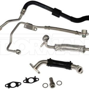 Dorman Turbocharger Oil Return Kit, OE Solutions ™, Aluminum, With Coolant Return Line/ Turbo Oil Line/ Oil Return Line – 667-072