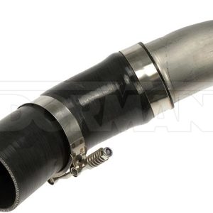 Dorman Turbocharger Intercooler Pipe, OE Solutions™, 24-1/2 Inch Length, 4 Inch Outside Diameter, Silver/ Black, Stainless Steel/ Rubber – 667-435