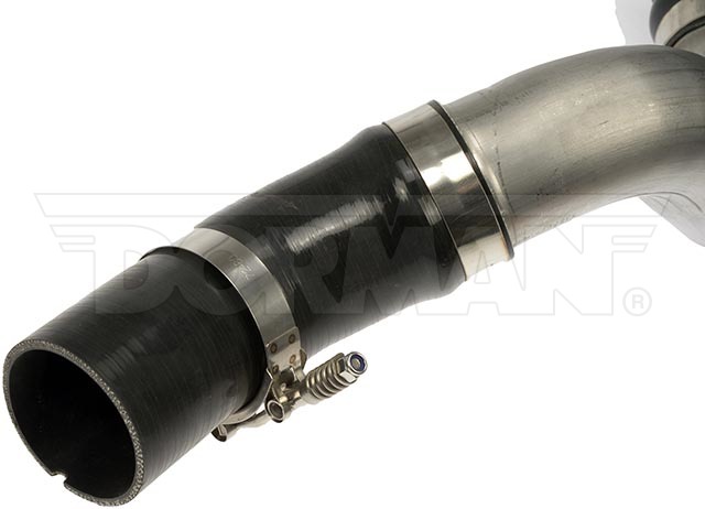Dorman Turbocharger Intercooler Pipe, OE Solutions™, 24-1/2 Inch Length, 4 Inch Outside Diameter, Silver/ Black, Stainless Steel/ Rubber – 667-435