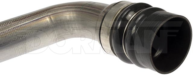 Dorman Turbocharger Intercooler Pipe, OE Solutions™, 24-1/2 Inch Length, 4 Inch Outside Diameter, Silver/ Black, Stainless Steel/ Rubber – 667-435