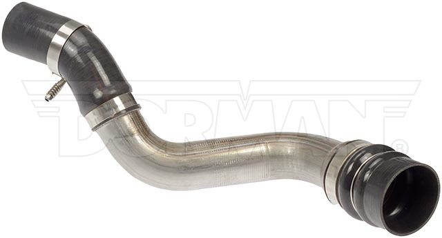 Dorman Turbocharger Intercooler Pipe, OE Solutions™, 24-1/2 Inch Length, 4 Inch Outside Diameter, Silver/ Black, Stainless Steel/ Rubber – 667-435