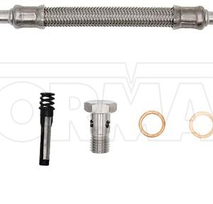 Dorman Turbocharger Oil Feed Line, OE Solutions™, 10-1/4 Inch Length, Stainless Steel, With Gasket – 667-615