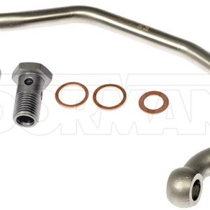 Dorman Turbocharger Oil Feed Line, OE Solutions™, 8 Inch Length, Steel, With Two Banjo Bolts, Four Washers – 667-709
