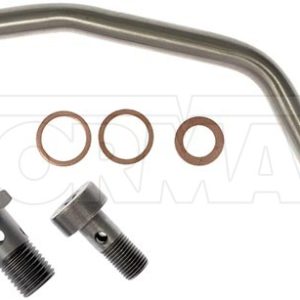 Dorman Turbocharger Oil Feed Line, OE Solutions™, 8 Inch Length, Steel, With Two Banjo Bolts, Four Washers – 667-709