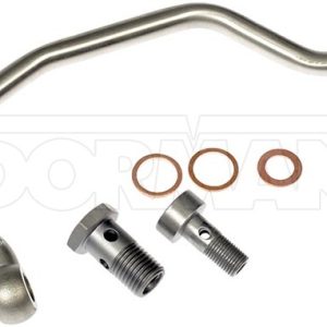 Dorman Turbocharger Oil Feed Line, OE Solutions™, 8 Inch Length, Steel, With Two Banjo Bolts, Four Washers – 667-709