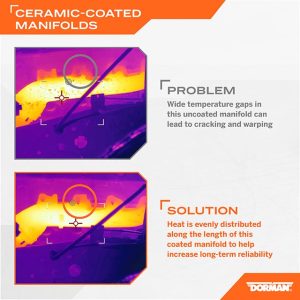 Dorman Exhaust Manifold, OE Solutions™, Ceramic Coated Cast Iron, Single – 674-695XD
