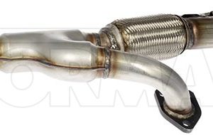 Dorman Exhaust Crossover Pipe, OE Solutions™, Polished, Metallic Gray, Stainless Steel, 1.8 Inch Diameter, Without Converters – 679-568