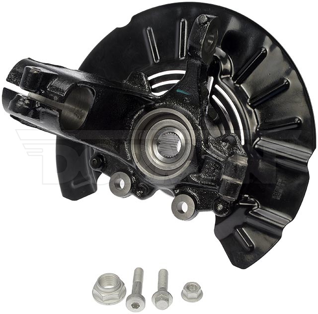 Dorman Spindle, OE Solutions ™, 27 Spline, Steel, Black, Painted, Single, With 1 Hub/ 1 Load Knuckle/ 1 Axle Nut/ 2 Pinch Bolt/ 1 Nut – 686-352
