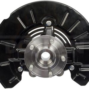 Dorman Spindle, OE Solutions™, 27 Spline, Steel, Black, Painted, Single, With 1 Hub/ 1 Load Knuckle/ 1 Axle Nut/ 2 Pinch Bolt/ 1 Nut – 686-353