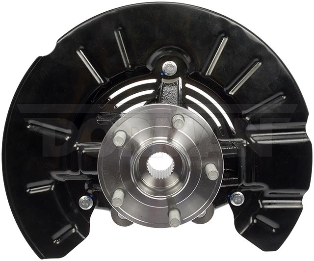 Dorman Spindle, OE Solutions™, 27 Spline, Steel, Black, Painted, Single, With 1 Hub/ 1 Load Knuckle/ 1 Axle Nut/ 2 Pinch Bolt/ 1 Nut – 686-353