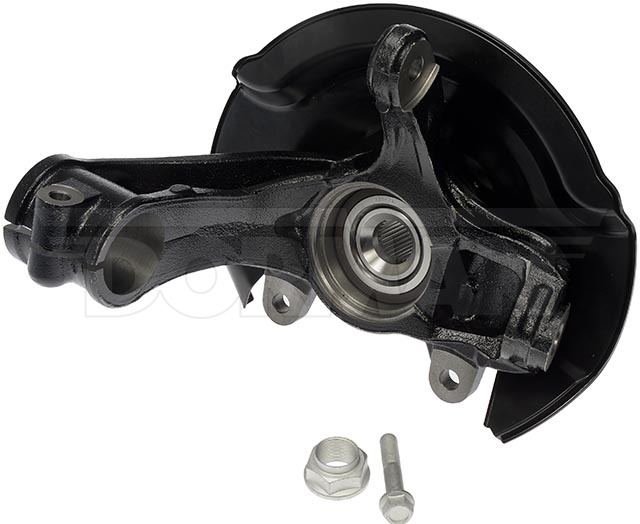 Dorman Spindle, OE Solutions ™, Steel, 30 Spline, Black, Natural, Loaded Knuckle with Hub/ Bearing/ Dust Shield/ Axle Nut and Bolt, Single – 686-372