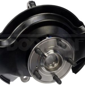 Dorman Spindle, OE Solutions ™, Steel, 30 Spline, Black, Natural, Loaded Knuckle with Hub/ Bearing/ Dust Shield/ Axle Nut and Bolt, Single – 686-372