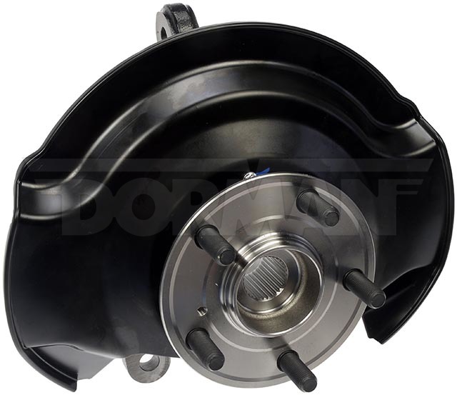 Dorman Spindle, OE Solutions ™, Steel, 30 Spline, Black, Natural, Loaded Knuckle with Hub/ Bearing/ Dust Shield/ Axle Nut and Bolt, Single – 686-372