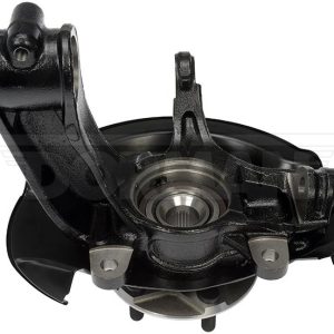 Dorman Spindle, OE Solutions ™, Steel, 30 Spline, Black, Natural, Loaded Knuckle with Hub/ Bearing/ Dust Shield/ Axle Nut and Bolt, Single – 686-372