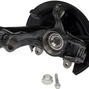 Dorman Spindle, OE Solutions ™, Steel, 30 Spline, Black, Natural, Loaded Knuckle with Hub/ Bearing/ Dust Shield/ Axle Nut and Bolt, Single – 686-372