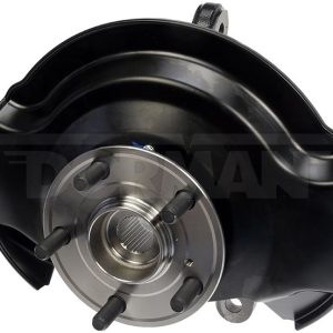 Dorman Spindle, OE Solutions ™, Steel, 30 Spline, Black, Natural, Loaded Knuckle with Hub/ Bearing/ Dust Shield/ Axle Nut and Bolt, Single – 686-373