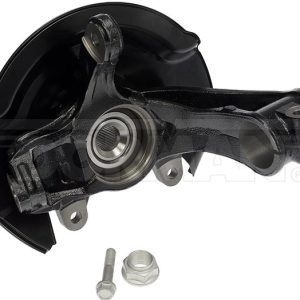 Dorman Spindle, OE Solutions ™, Steel, 30 Spline, Black, Natural, Loaded Knuckle with Hub/ Bearing/ Dust Shield/ Axle Nut and Bolt, Single – 686-373