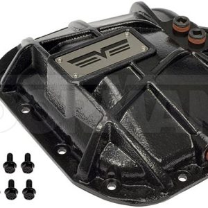 Dorman Differential Cover, OE Solutions ™, 12 Bolt, 9.75 Inch Ring Gear, With Fill Plug, With Drain Plug, Powder Coated, Ductile Iron – 697-734
