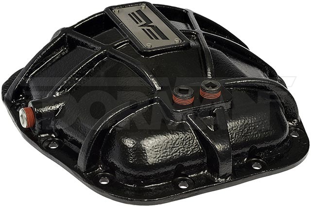 Dorman Differential Cover, OE Solutions ™, 12 Bolt, 9.75 Inch Ring Gear, With Fill Plug, With Drain Plug, Powder Coated, Ductile Iron – 697-734