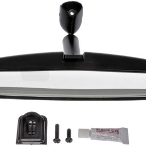 Dorman Interior Rear View Mirror, Non Auto Dimming, Flat Glass, Standard, 8 Inch, Painted, Black, Plastic/ Steel/ Glass – 76501