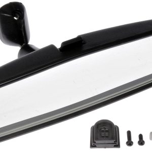 Dorman Interior Rear View Mirror, Non Auto Dimming, Flat Glass, Standard, 10 Inch, Painted, Black, Plastic/ Steel/ Glass – 76502