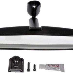 Dorman Interior Rear View Mirror, Non Auto Dimming, Flat Glass, Standard, 10 Inch, Painted, Black, Plastic/ Steel/ Glass – 76502