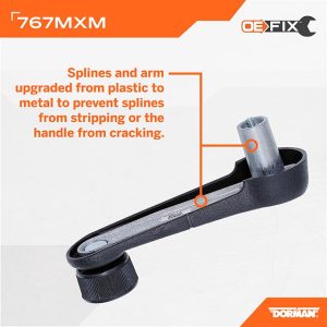 Dorman Window Crank Handle, Gray, Steel, Gray Knob, Single – 767MXM