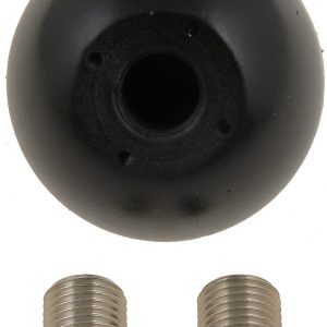 Dorman Shifter Knob, Automatic Transmission, Round Ball, Screw on, Black, Plastic/ Metal, With One Shift Knob/ 2 Inserts – 76933