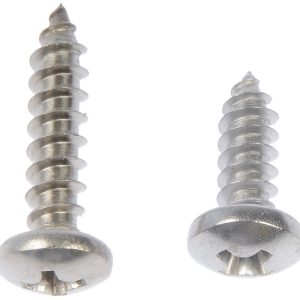 Dorman Screw, Autograde ™, Self Tapping, #8 X 1/2 Inch Length/ #8 X 3/4 Inch Length, Pan Head, Stainless Steel, Pack of 8 – 784-125
