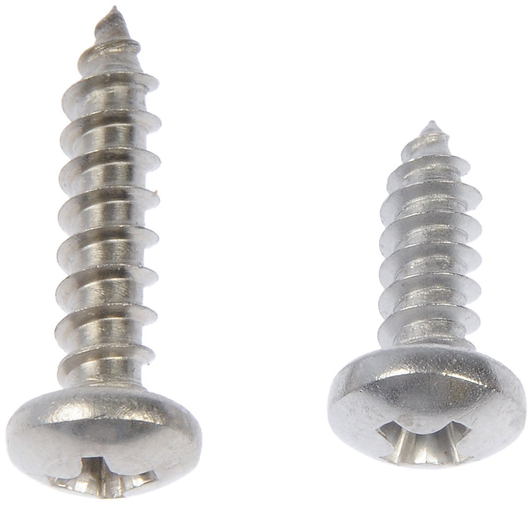 Dorman Screw, Autograde ™, Self Tapping, #8 X 1/2 Inch Length/ #8 X 3/4 Inch Length, Pan Head, Stainless Steel, Pack of 8 – 784-125