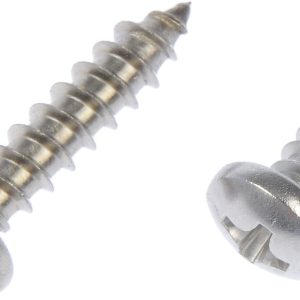 Dorman Screw, Autograde ™, Self Tapping, #8 X 1/2 Inch Length/ #8 X 3/4 Inch Length, Pan Head, Stainless Steel, Pack of 8 – 784-125