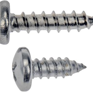 Dorman Screw, Autograde™, Self Tapping, #10 X 1/2 Inch Length/ #10 X 3/4 Inch Length, Pan Head, Stainless Steel, Pack of 12 – 784-150
