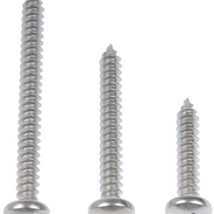 Dorman Screw, Autograde™, Self Tapping, #10 X 1 Inch Length/ #10 X 1.5 Inch Length/ #10 X 2 Inch Length, Pan Head, Stainless Steel – 784-155