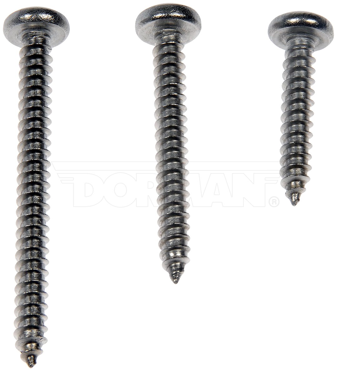 Dorman Screw, OE Solutions ™, Self Tapping Screw, Number 10 Thread Size, Pan Head, Steel, Pack of 12 – 784-155D