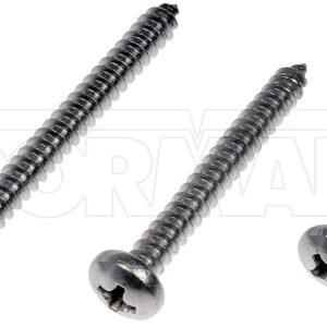 Dorman Screw, OE Solutions ™, Self Tapping Screw, Number 10 Thread Size, Pan Head, Steel, Pack of 12 – 784-155D
