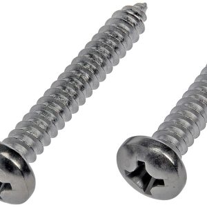 Dorman Screw, Autograde ™, Self Tapping, #12 X 1/2 Inch Length/ #12 X 1.5 Inch Length, Pan Head, Stainless Steel, Pack of 8 – 784-170