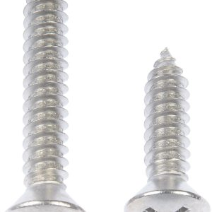 Dorman Screw, Autograde™, Self Tapping, #14 X 1 Inch Length/ #14 X 1.5 Inch Length, Oval Head, Stainless Steel, Pack of 6 – 784-180