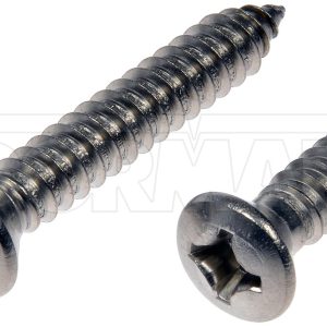 Dorman Screw, OE Solutions™, Self Tapping Screw, Number 14 Thread Size, Pan Head, Steel, Pack of 6 – 784-180D