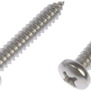 Dorman Screw, Autograde™, Self Tapping, #14 X 1 Inch Length/ #14 X 1.5 Inch Length, Pan Head, Stainless Steel, Pack of 6 – 784-185
