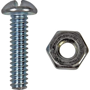 Dorman Bolt, Autograde™, Stove Bolt, With Nuts, 3/16-24 Inch Coarse Thread, 1/2 Inch Length and 3/4 Inch Length, Slotted Head, Natural – 784-600