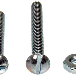 Dorman Bolt, Autograde ™, Stove Bolt, With Nuts, 3/16-24 Inch Coarse Thread, 1-1/2 Inch Length and 1-3/4 Inch Length, Slotted Head, Natural – 784-604
