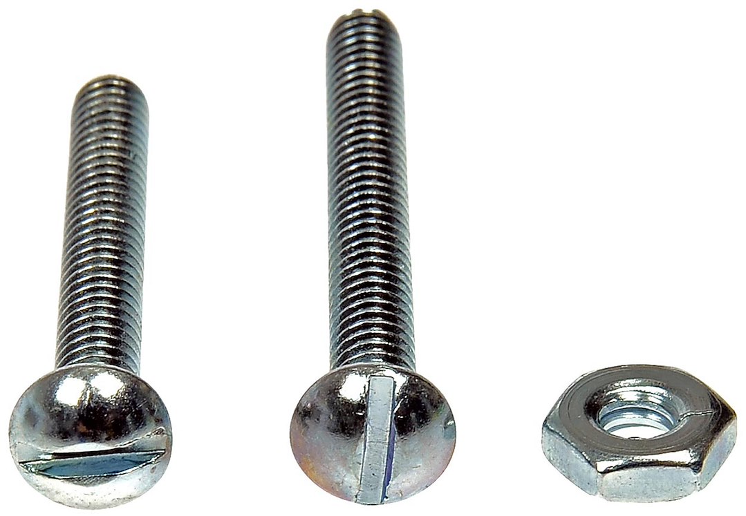 Dorman Bolt, Autograde ™, Stove Bolt, With Nuts, 3/16-24 Inch Coarse Thread, 1-1/2 Inch Length and 1-3/4 Inch Length, Slotted Head, Natural – 784-604